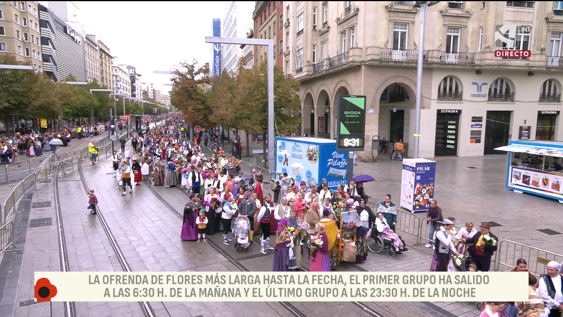 Ofrenda de flores. 9:35-10:05 - 12/10/2024 09:31