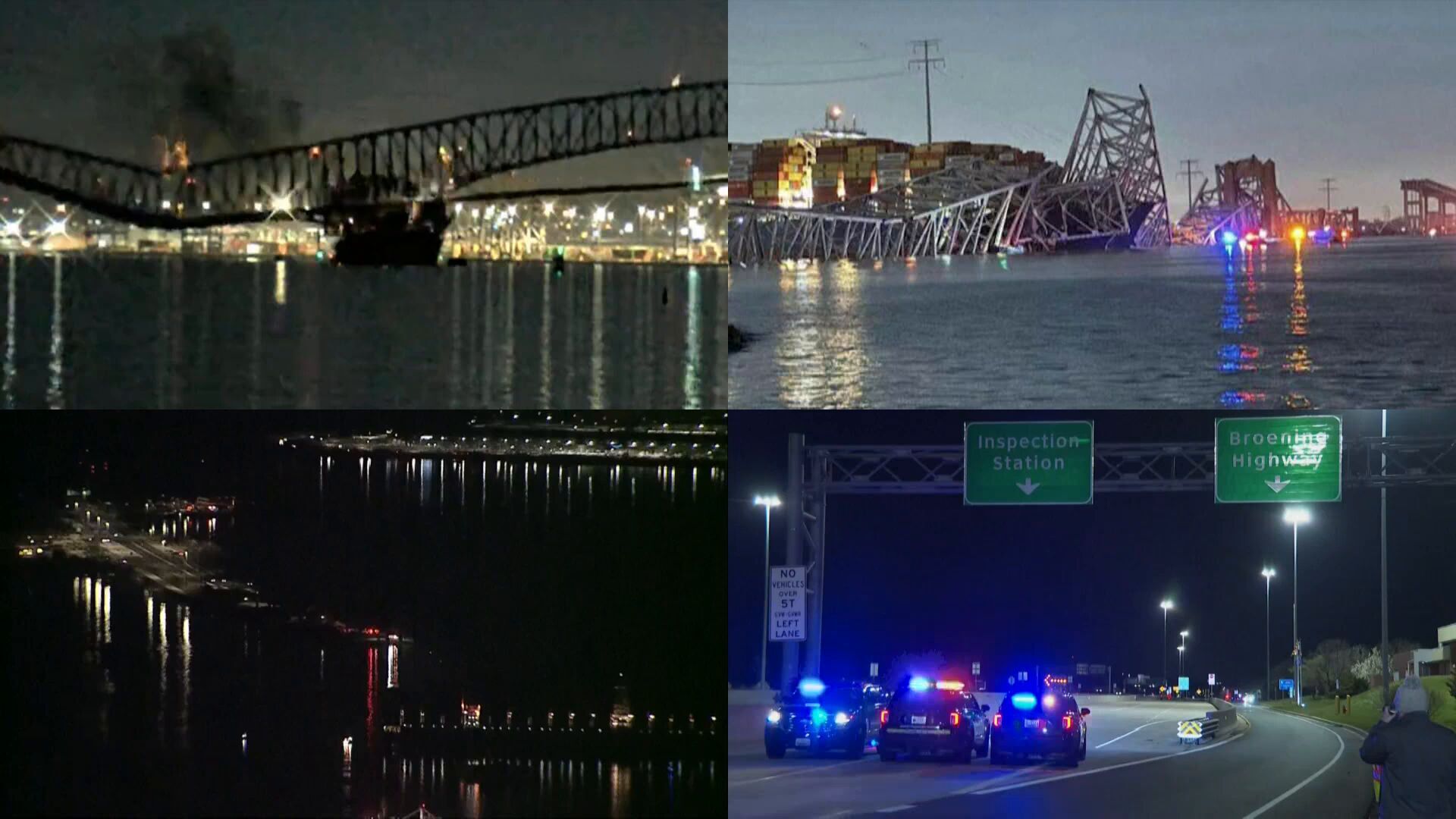 Marzo 2024 (26-03-24) Derrumbe del puente de Baltimore: al menos 20 personas habrían caído al agua