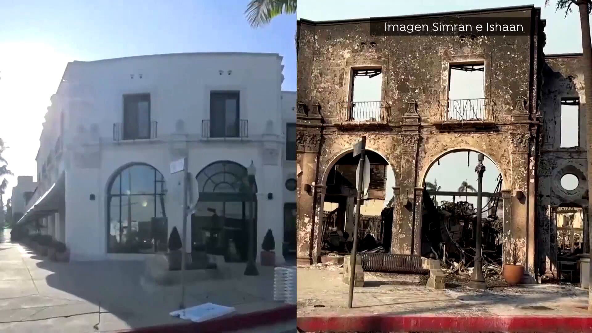 Enero 2025 (11-01-25) El antes y el después de los devastadores incendios de California en Los Ángeles