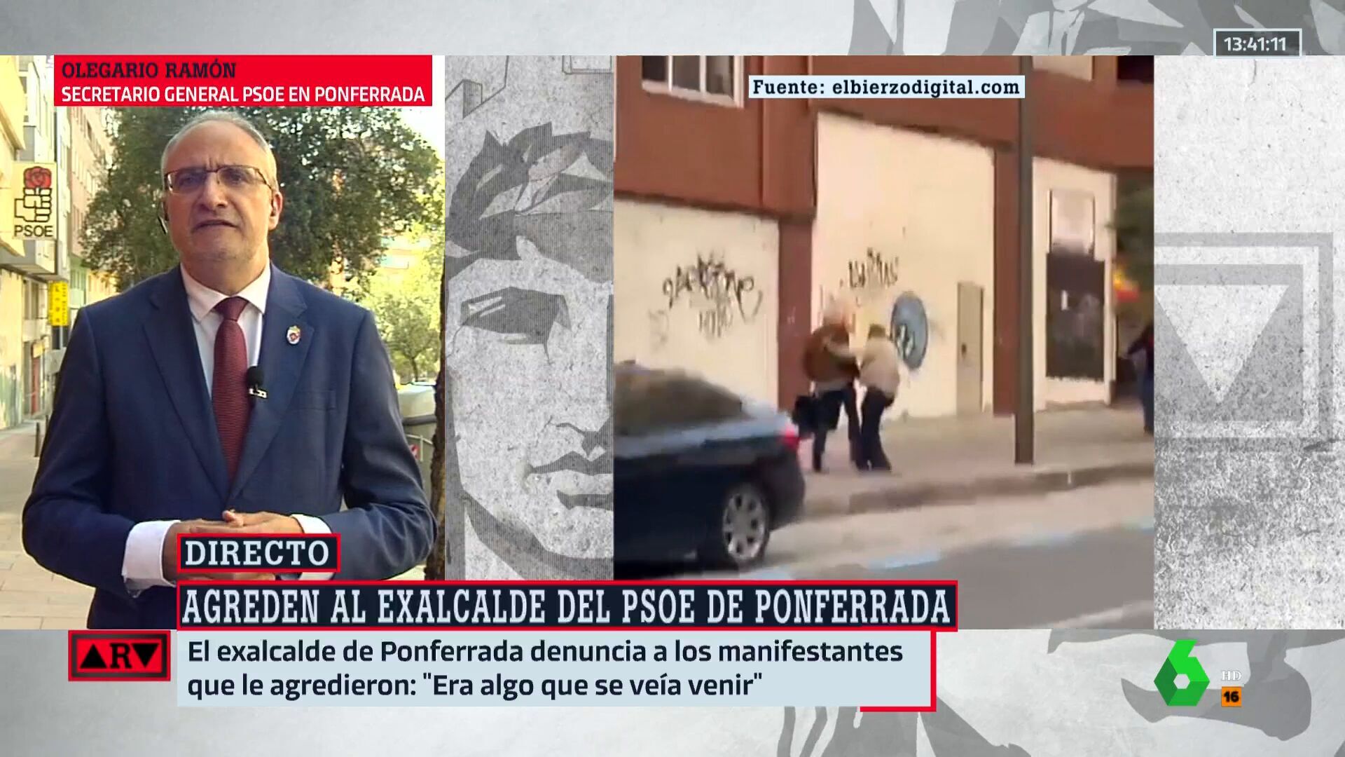 Abril 2024 (12-04-24) Ramón (PSOE), tras su agresión sufrida en Ponferrada: 
