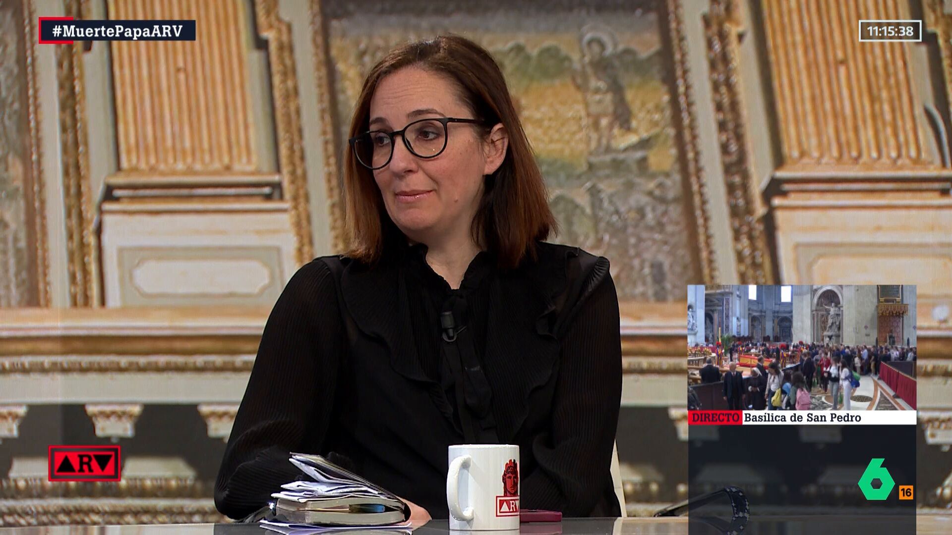 Abril 2025 (25-04-25) Gemma Robles, sobre la ausencia de Pedro Sánchez en el funeral del papa Francisco: 