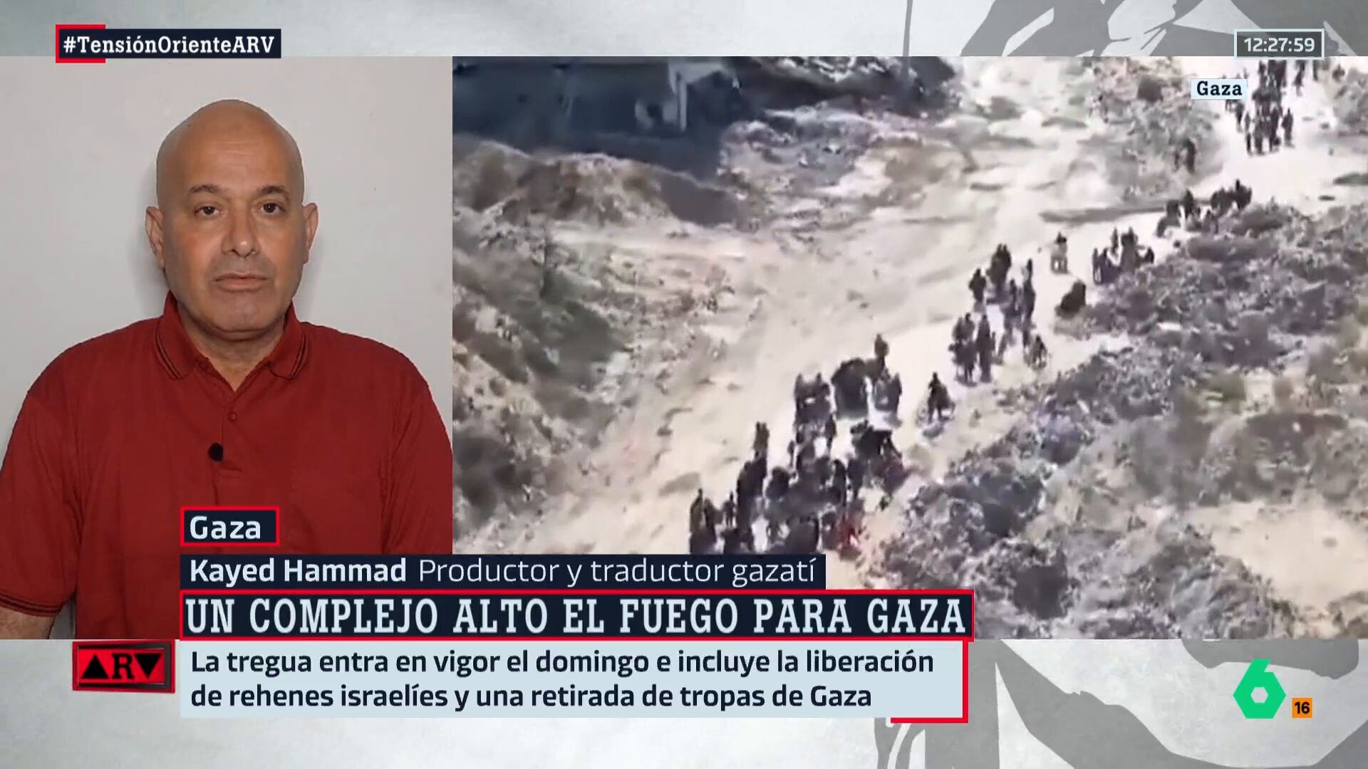 Enero 2025 (16-01-25) Gaza espera el alto el fuego entre la 