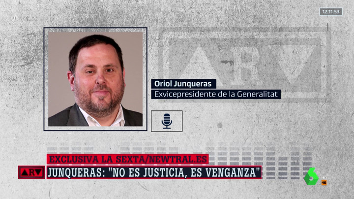 Octubre 2019 (14-10-19) El audio de la reacción de Oriol Junqueras tras conocer la sentencia del procés: 