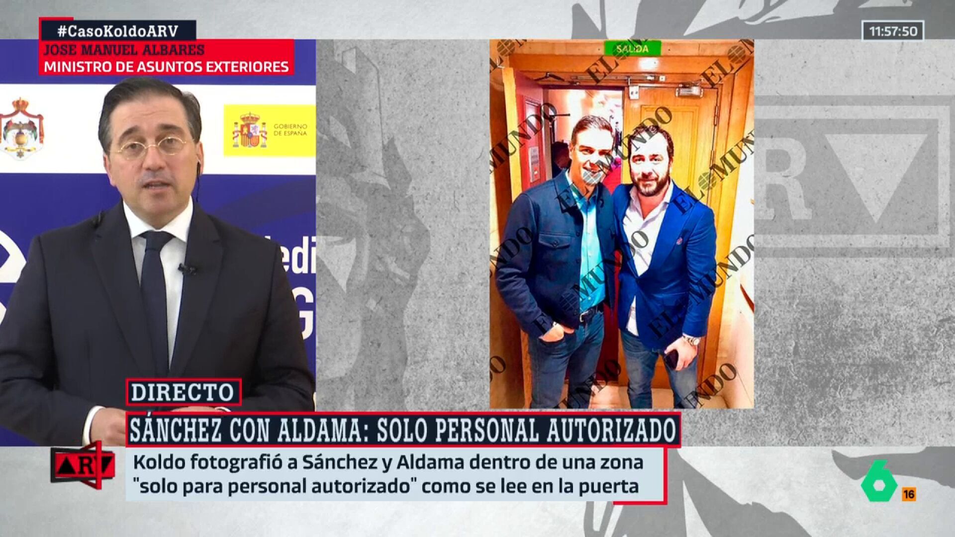 Octubre 2024 (28-10-24) Albares resta importancia a la foto de Sánchez con Aldama y la compara con la de Feijóo con un narco: 