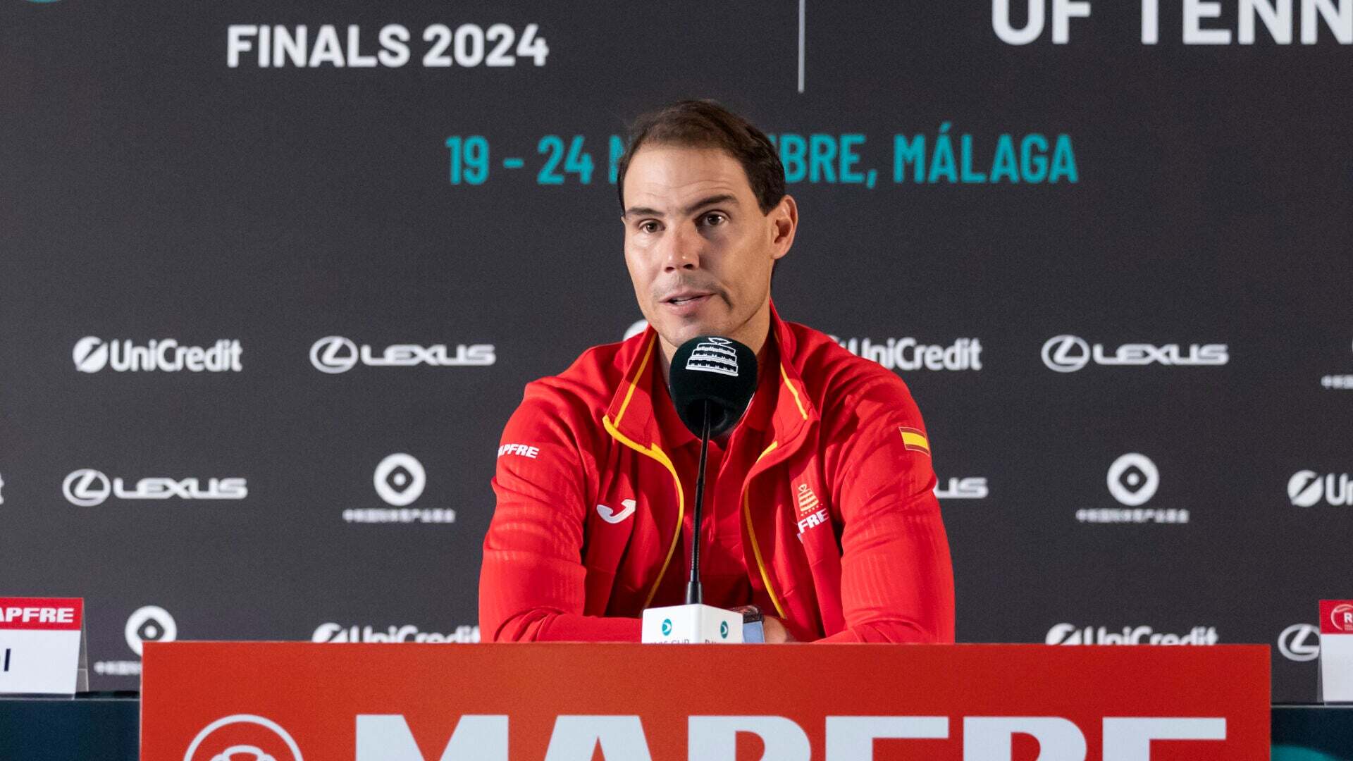 Noviembre 2024 (18-11-24) Rafa Nadal antes de la Copa Davis 2024: 