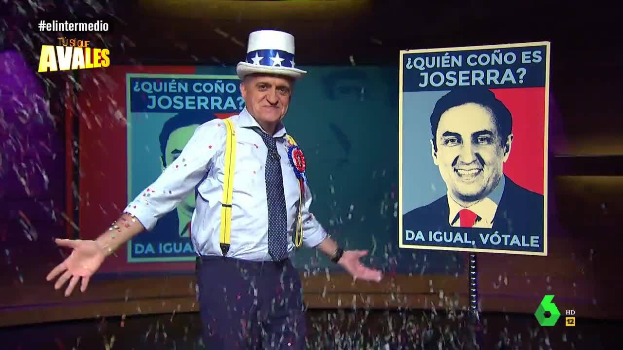 Temporada 12 (20-06-18) El Intermedio rompe su neutralidad política con '¿Quién coño es Joserra?, ¡da igual, vótale!'