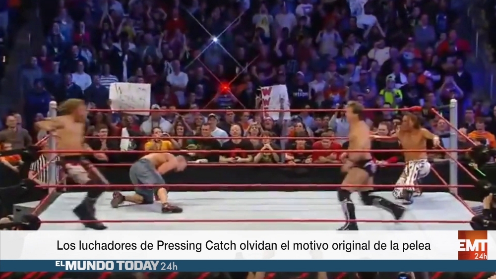 Temporada 1 Los luchadores de Pressing Catch olvidan el motivo original de la pelea