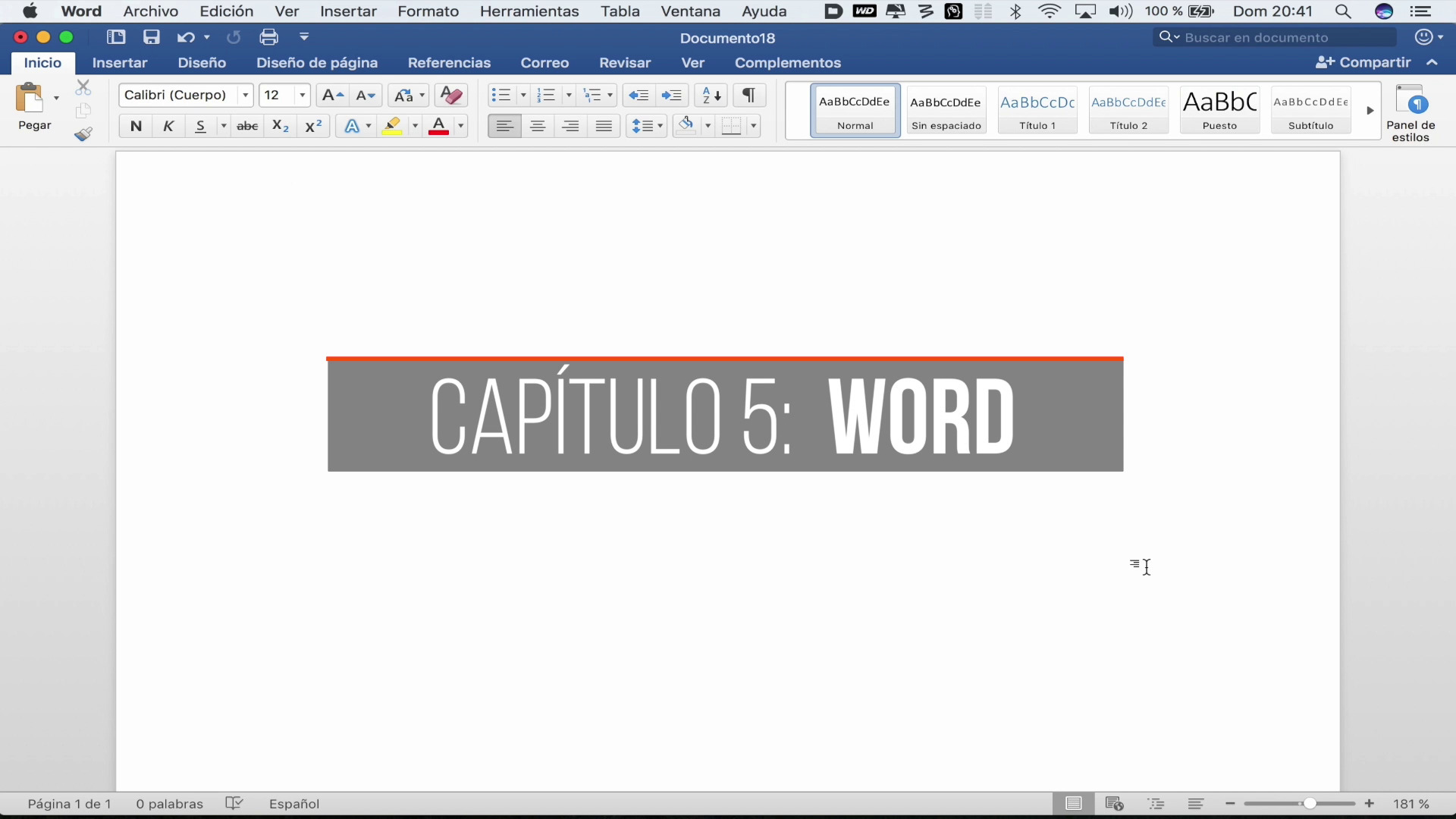 Temporada 1 Microsoft Word: Iniciar dictado