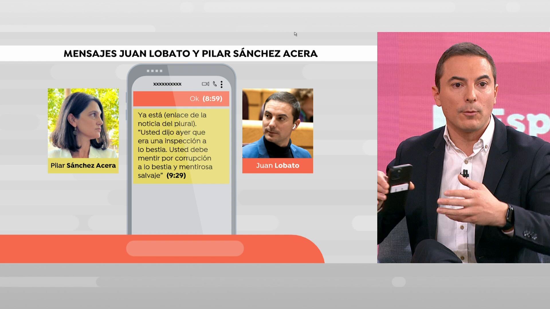 Diciembre 2024 (09-12-24) Juan Lobato, en Espejo Público, confiesa que acudió a la notaría por temor a 5 años de prisión si revelaba secretos: 