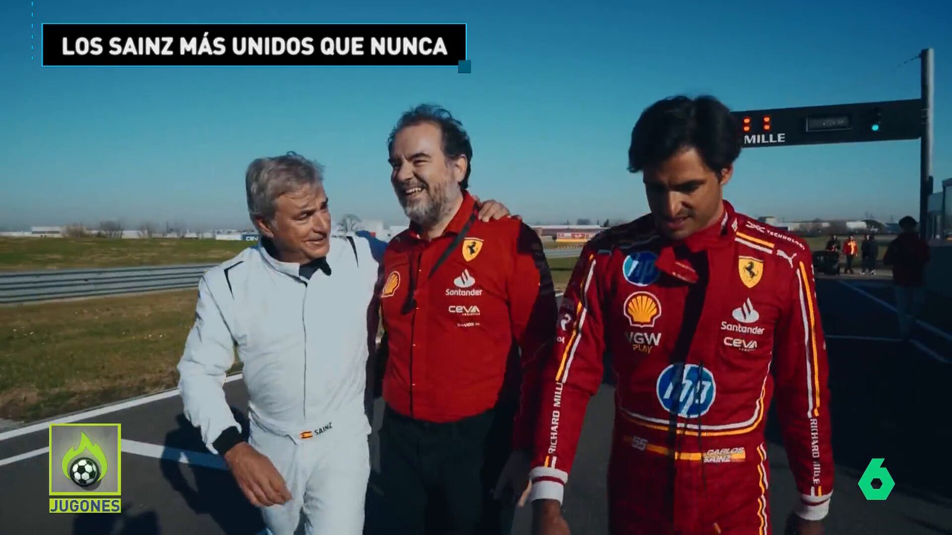 Diciembre 2024 (31-12-24) Carlos Sainz padre al volante del Ferrari: 