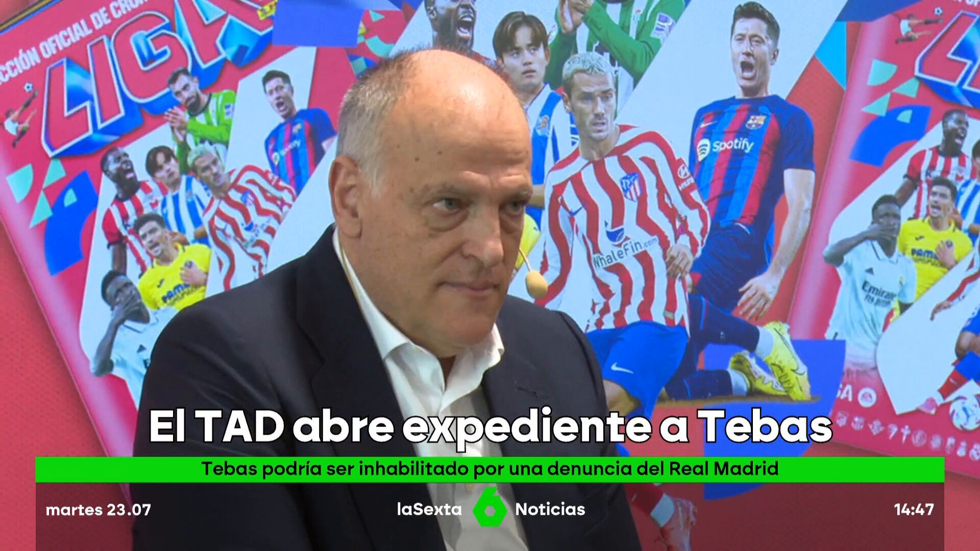 Julio 2024 (23-07-24) El TAD abre expediente sancionador a Javier Tebas y podría inhabilitarle por una infracción 