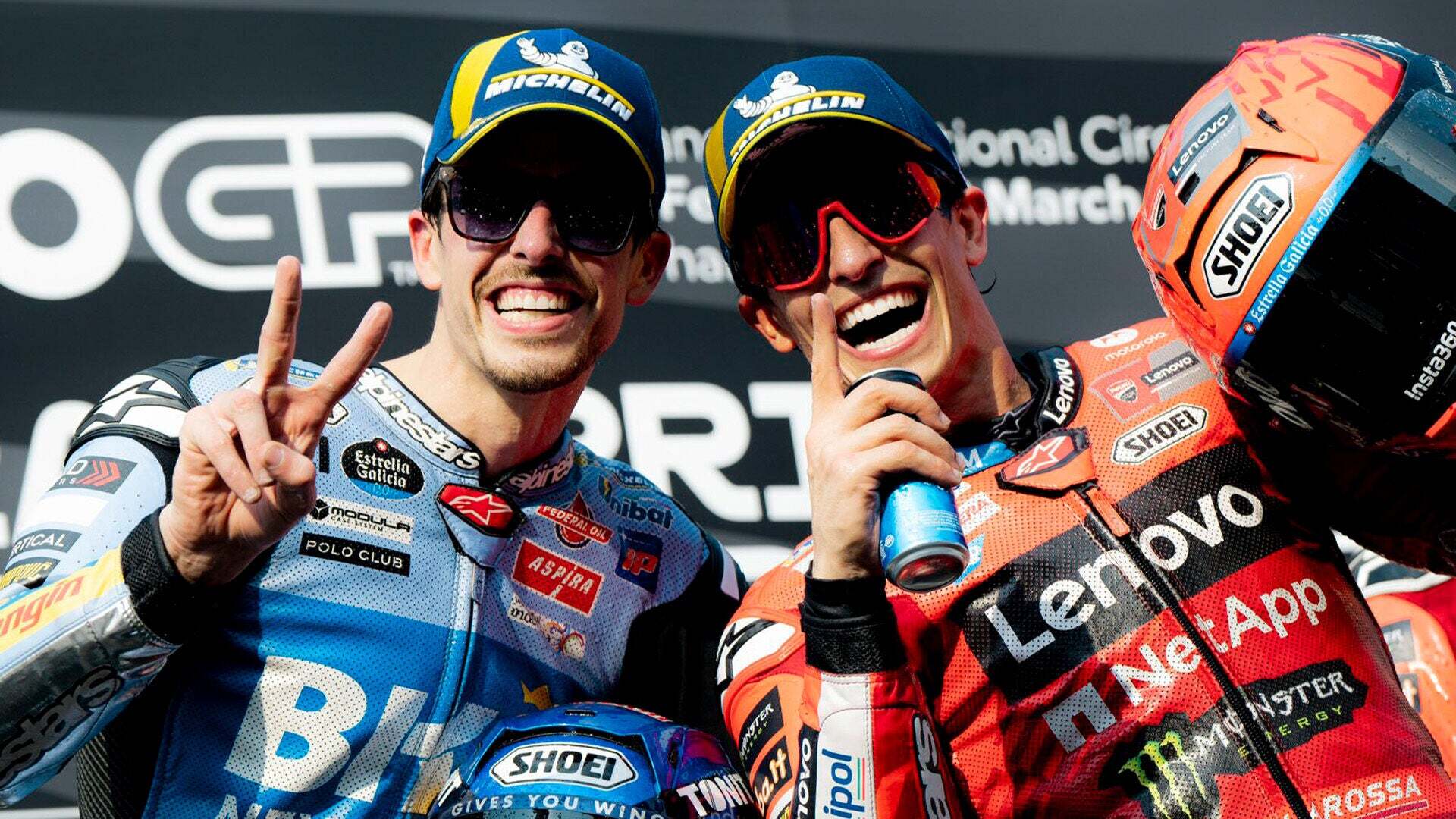 Marzo 2025 (03-03-25) Marc Márquez, pletórico tras su primera victoria con Ducati: 