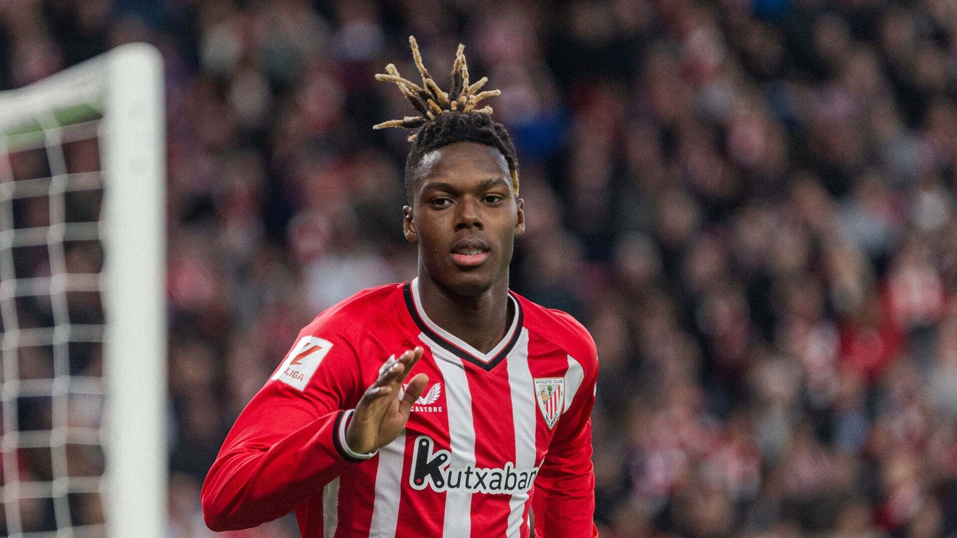 Abril 2025 (30-04-25) Nico Williams demuestra en rueda de prensa su felicidad al formar parte del Athletic
