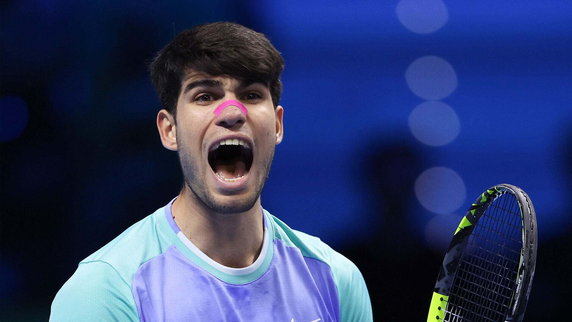 Noviembre 2024 (13-11-24) Así ha olvidado Carlos Alcaraz su estado físico en las ATP Finals: 