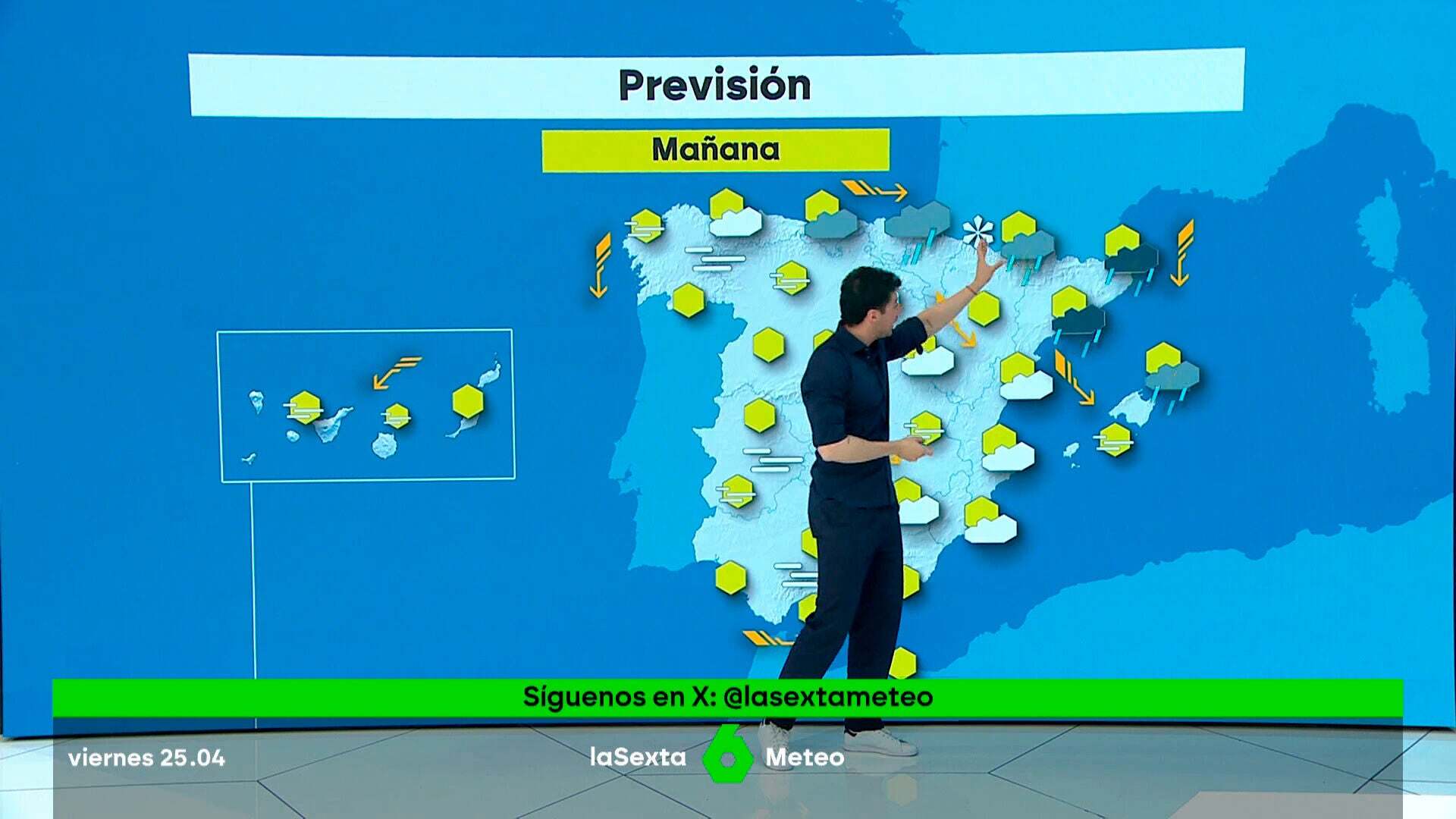 Abril 2025 (25-04-25) 11 Comunidades Autónomas en aviso por tormentas