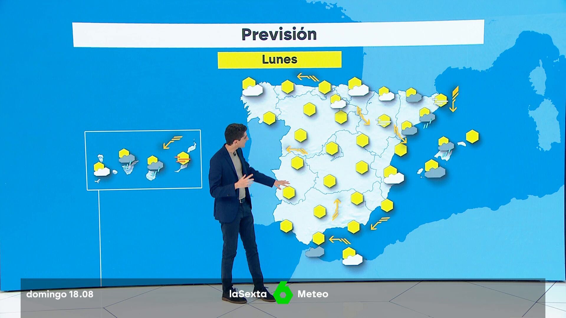 Agosto 2024 (18-08-24) Temperaturas significativamente elevadas en el cuadrante suroeste peninsular y Canarias