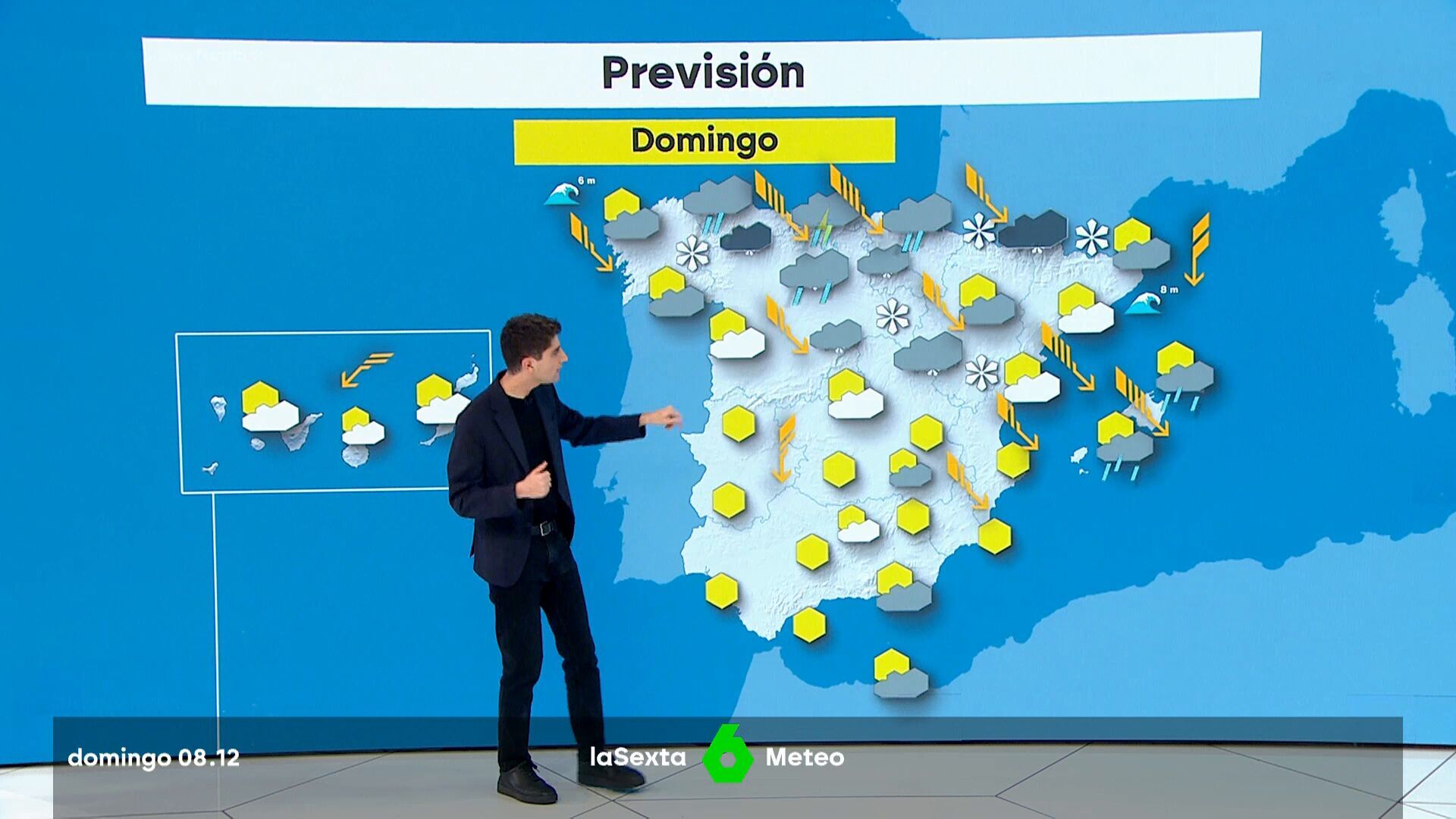 Diciembre 2024 (08-12-24) Lluvias persistentes en el Cantábrico oriental y en zonas bajas de los Pirineos