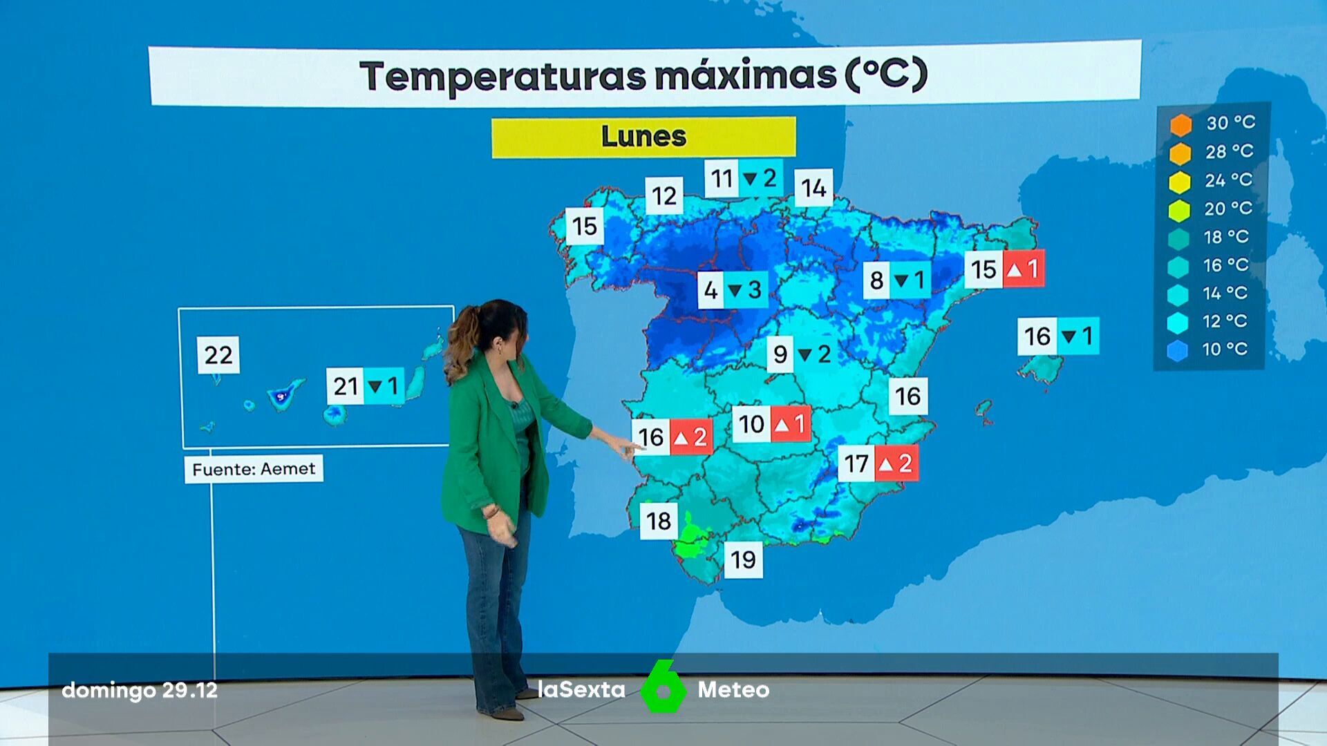 Diciembre 2024 (29-12-24) Situación anticiclónica en la mayor parte del país