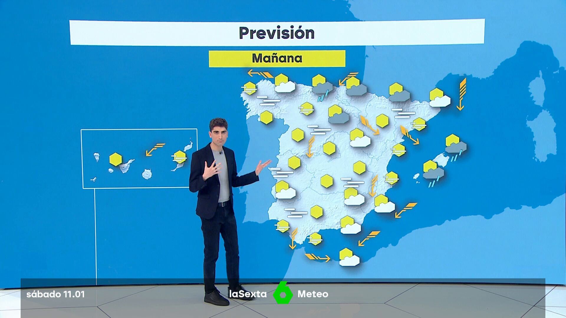 Enero 2025 (11-01-25) Una situación anticiclónica en la mayor parte del país