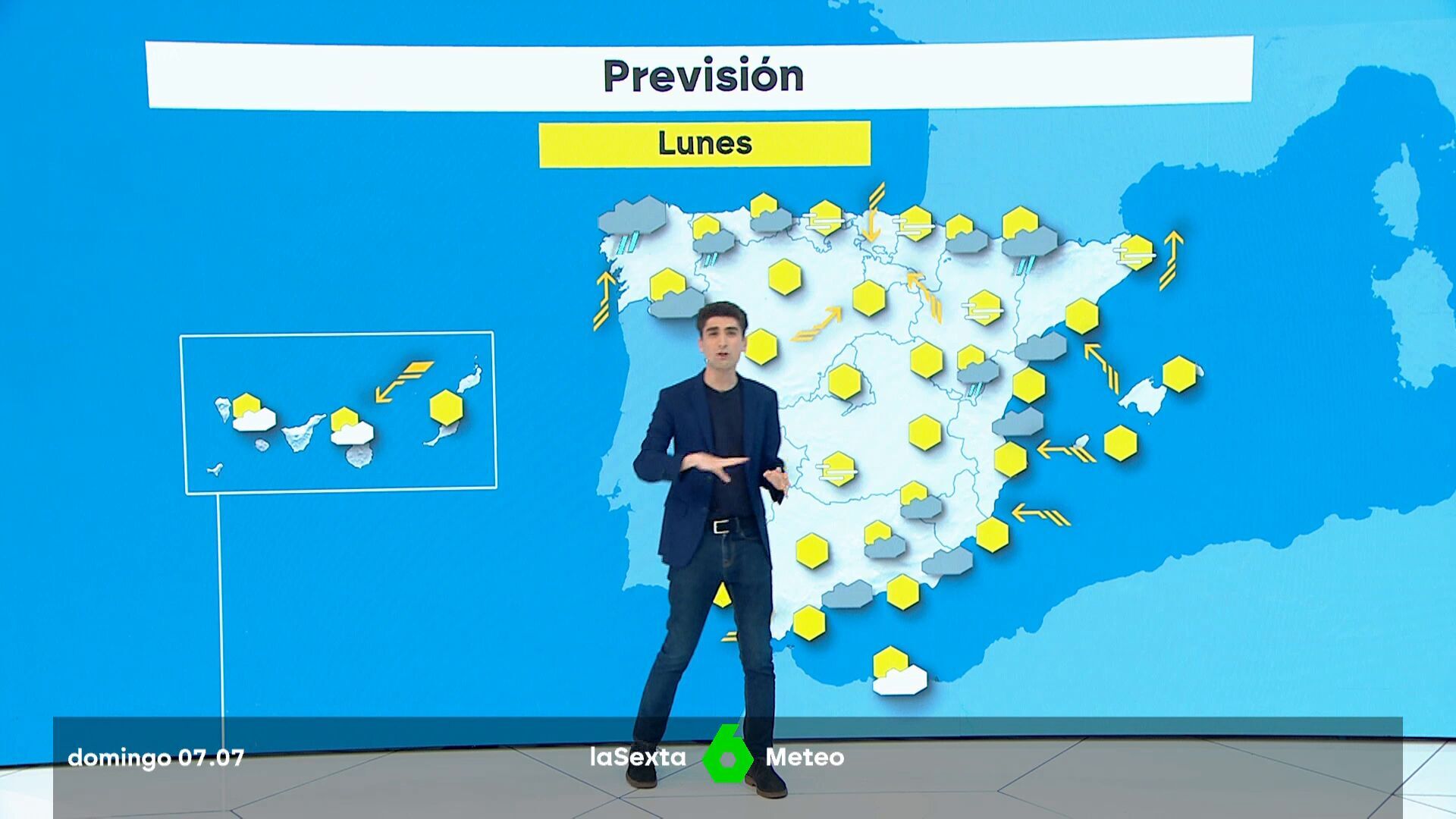 Julio 2024 (07-07-24) En la mayor parte del país se prevé tiempo estable con cielos poco nubosos