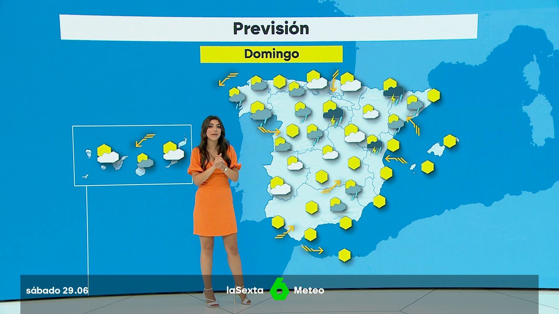 Junio 2024 (29-06-24) Probabilidad de chubascos y tormentas localmente fuertes en zonas de Aragón y del interior de Cataluña