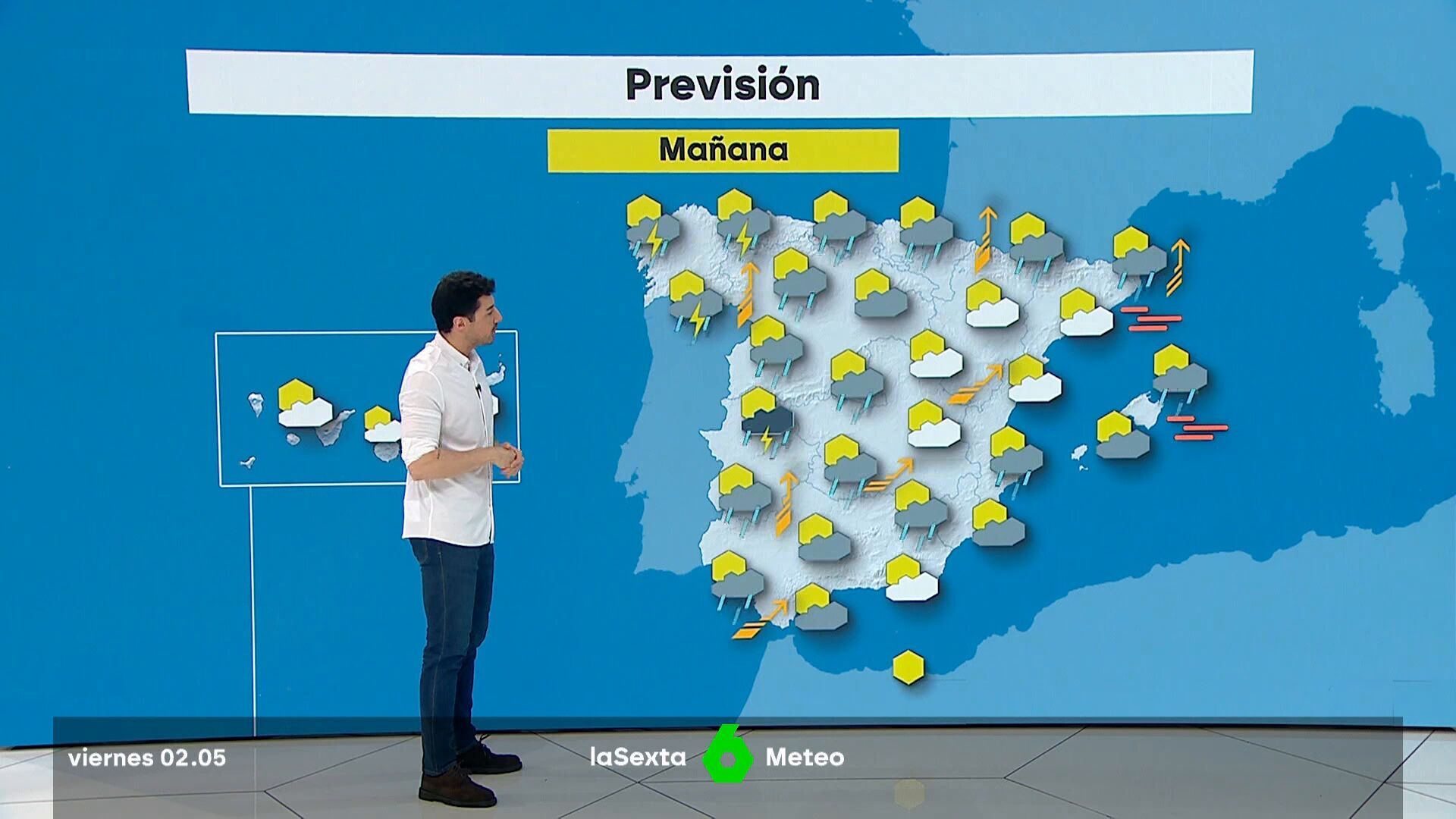 Mayo 2025 (02-05-25) Quince Comunidades Autónomas en aviso por tormentas