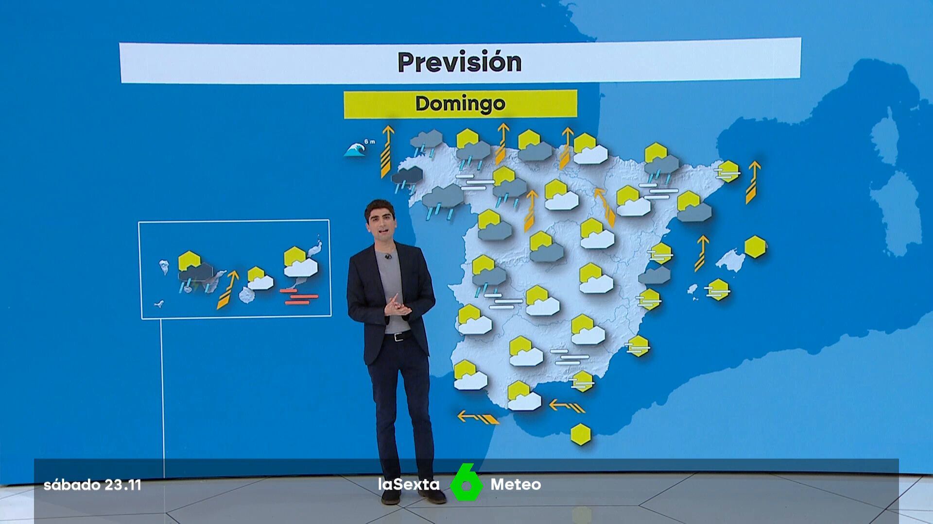 Noviembre 2024 (23-11-24) Intervalos de viento y ascenso de temperaturas