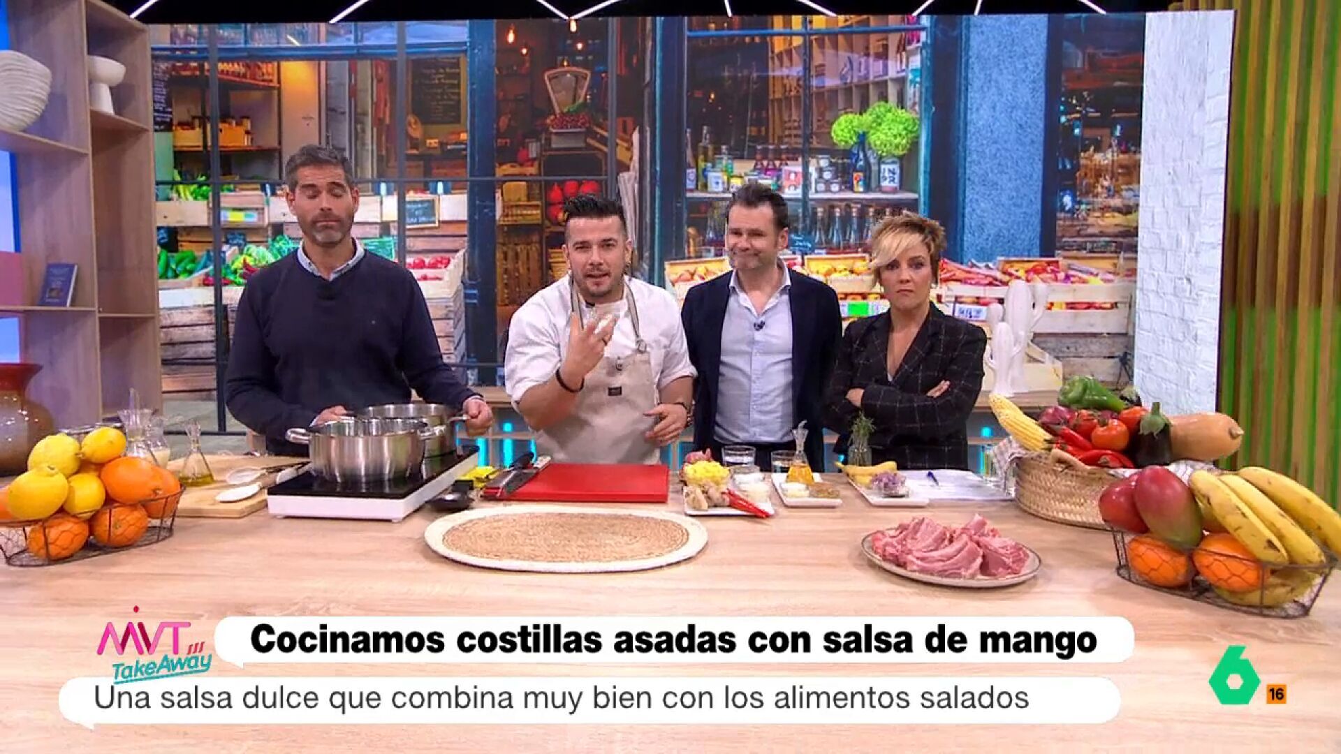 Septiembre 2024 (08-09-24) Pablo Ojeda y Carlos Maldonado preparan una jugosa receta: costillas con salsa de mango