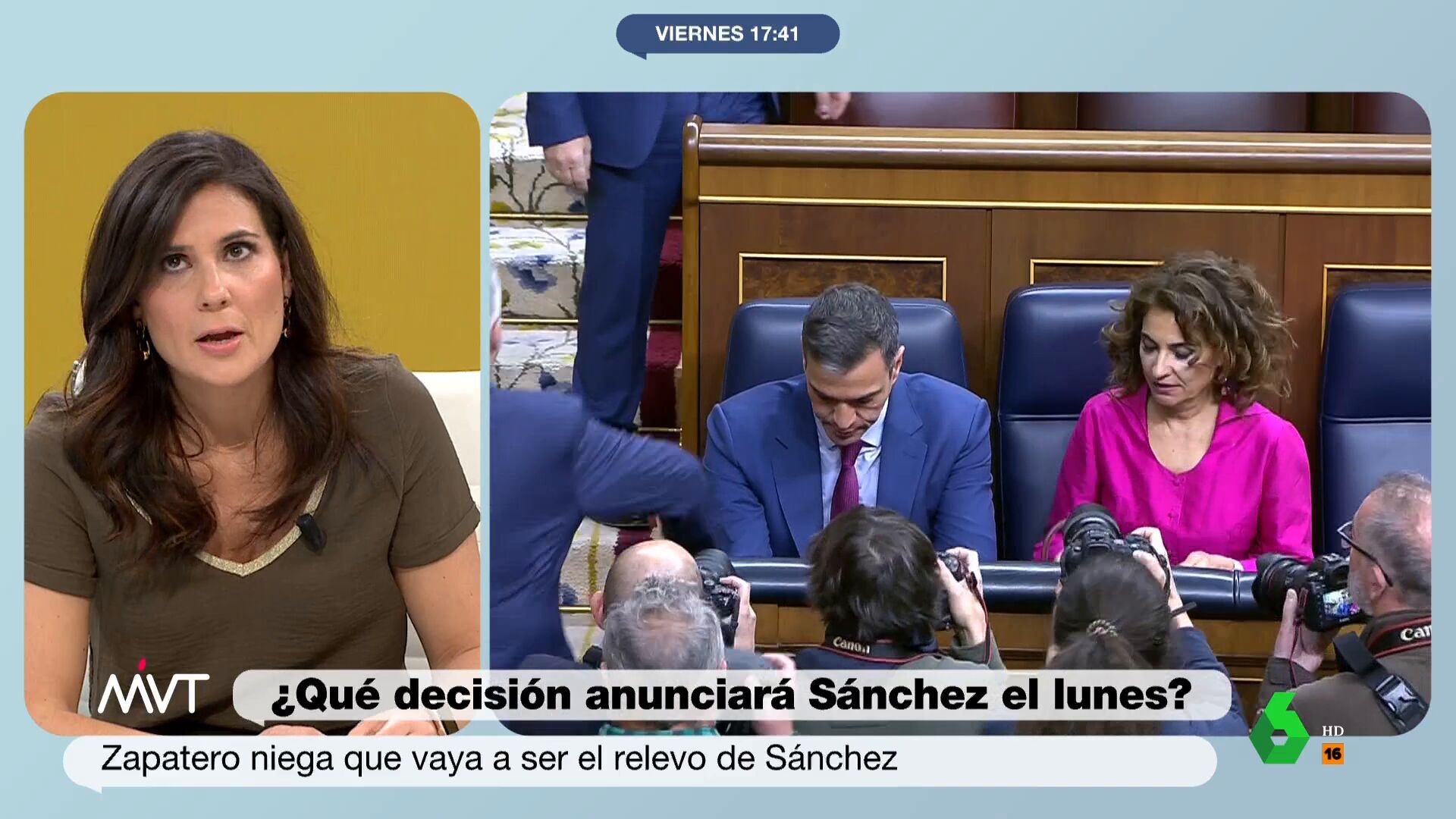 Abril 2024 (26-04-24) María Llapart, sobre la situación del PSOE a partir del lunes: 
