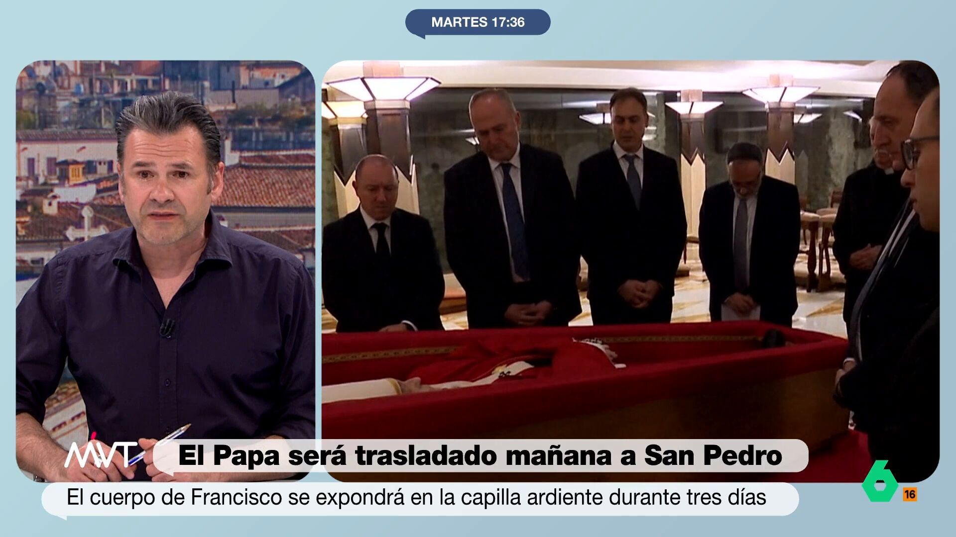 Abril 2025 (22-04-25) Iñaki López, sobre la asistencia de Trump al funeral del papa: “Irá para cerciorarse de que no está entre nosotros”