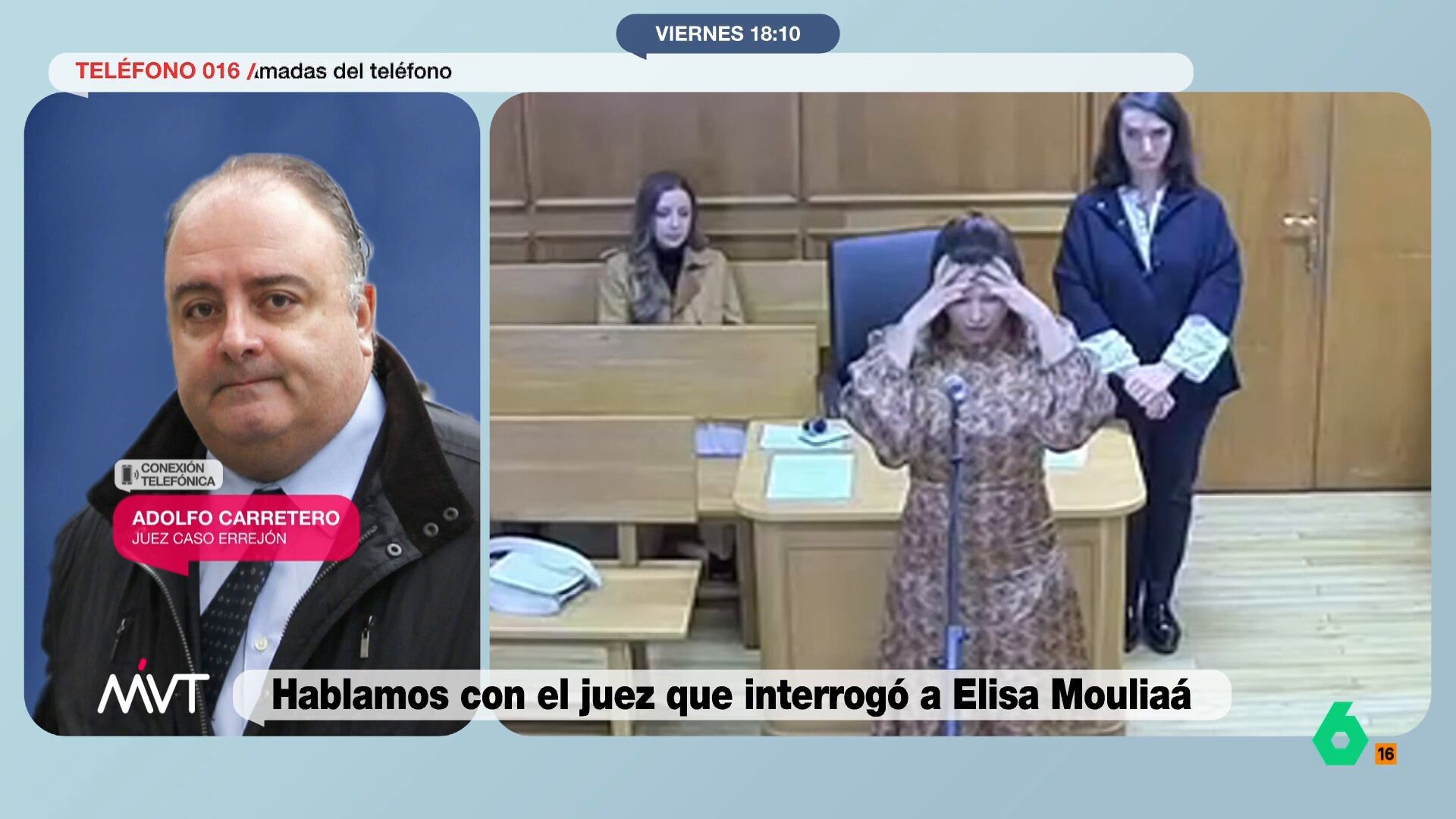 Enero 2025 (24-01-25) El juez Carretero hace “autocrítica” de su interrogatorio a Elisa Mouliaá: 