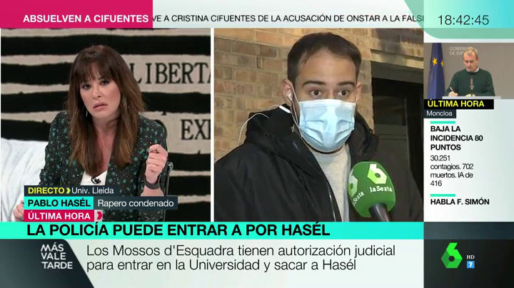 Febrero 2021 (15-02-21) Pablo Hasél, antes de su detención: 