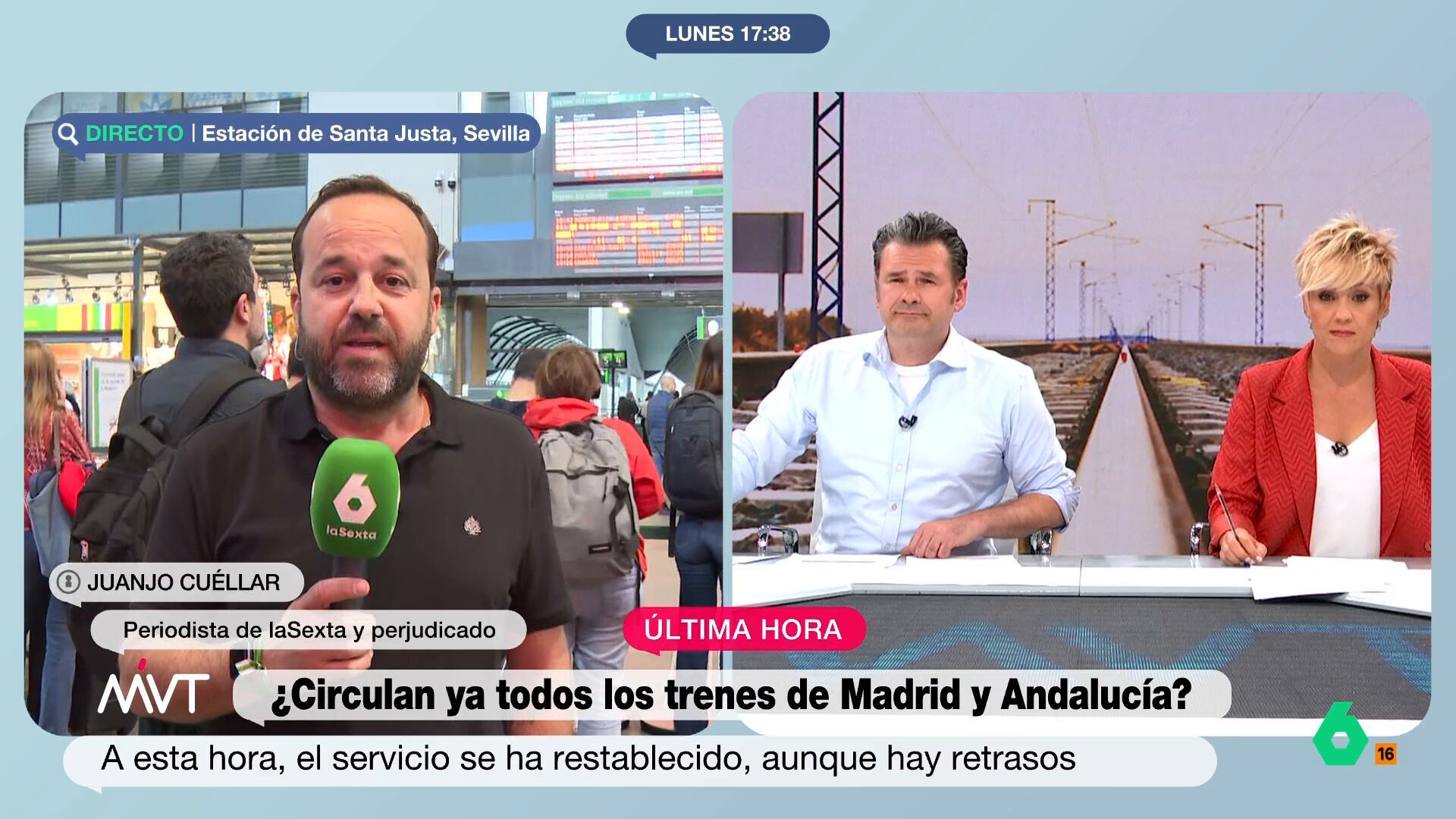 Mayo 2025 (05-05-25) Juanjo Cuéllar, afectado por el robo de cable en los trenes: 
