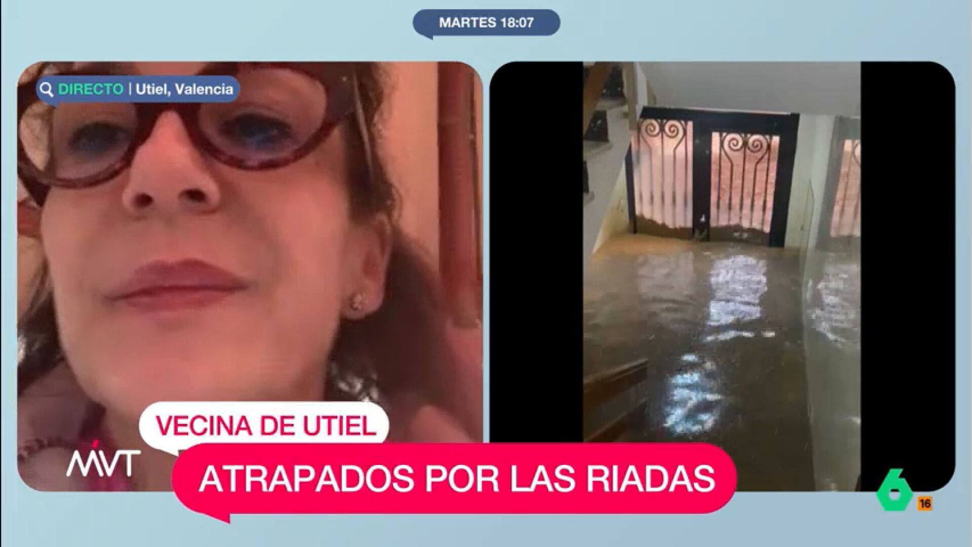 Octubre 2024 (29-10-24) Una vecina de Utiel muestra en directo la devastación de las inundaciones: 