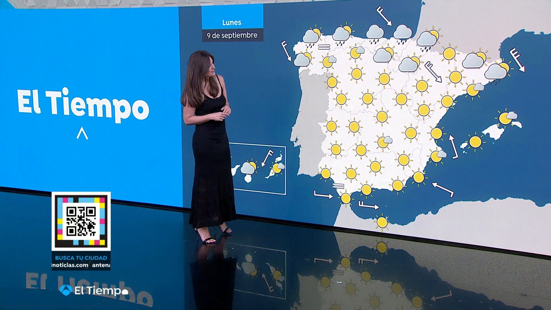 Septiembre 2024 (08-09-24) Cielos nubosos o cubiertos en el área cantábrica y norte de Galicia y de Pirineos