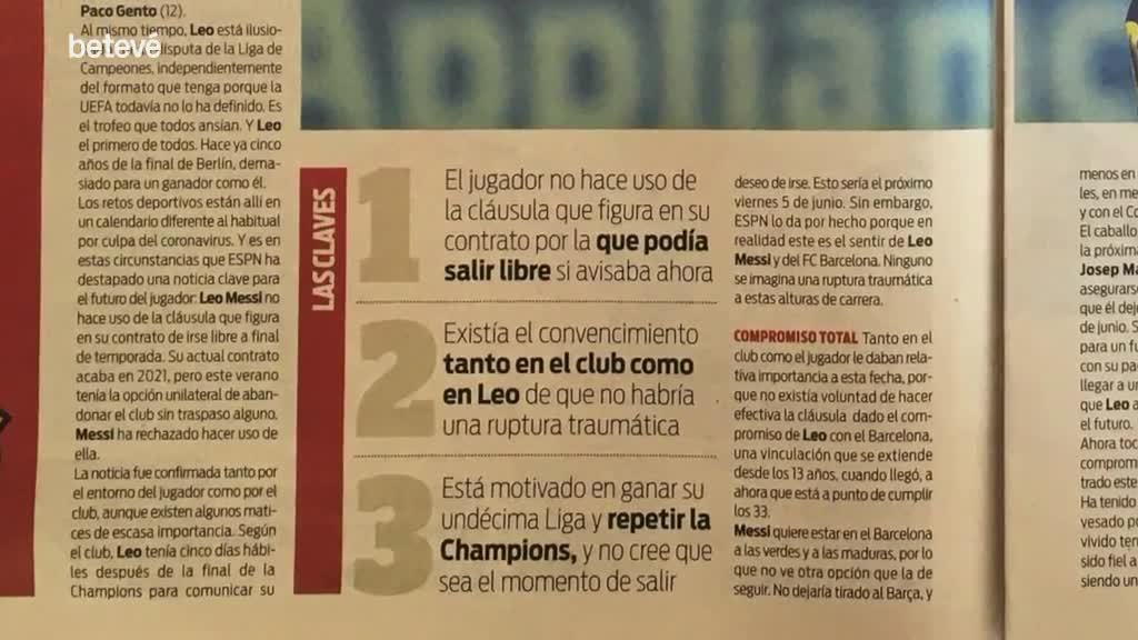 2 de Juny de 2020 Revista de la premsa esportiva, dimarts 2 de juny