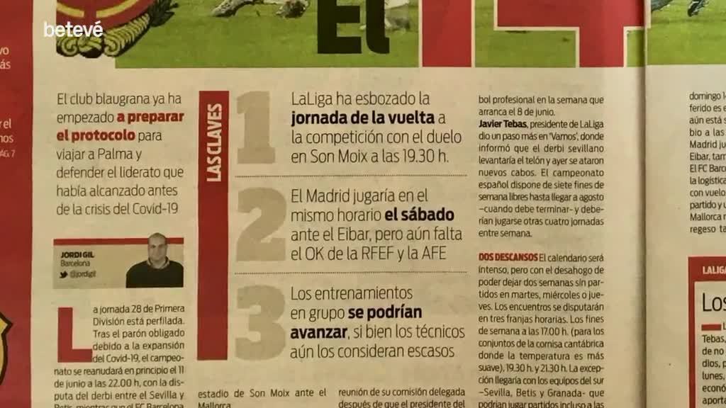 26 de Maig de 2020 Revista de la premsa esportiva, dimarts 26 de maig