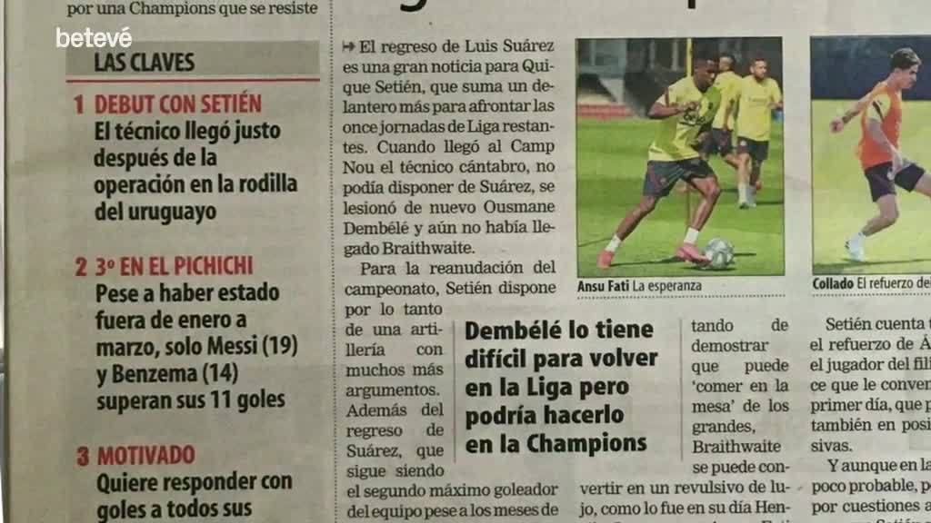 4 de Juny de 2020 Revista de la premsa esportiva, dijous 4 de juny