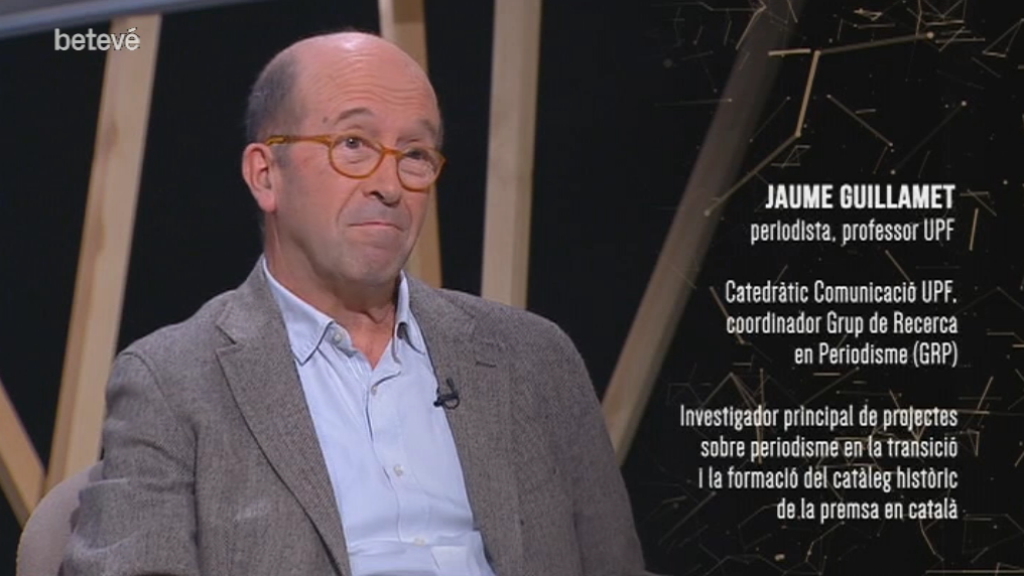 13 de Desembre de 2018 Jaume Guillamet, periodista i catedràtic Comunicació UPF