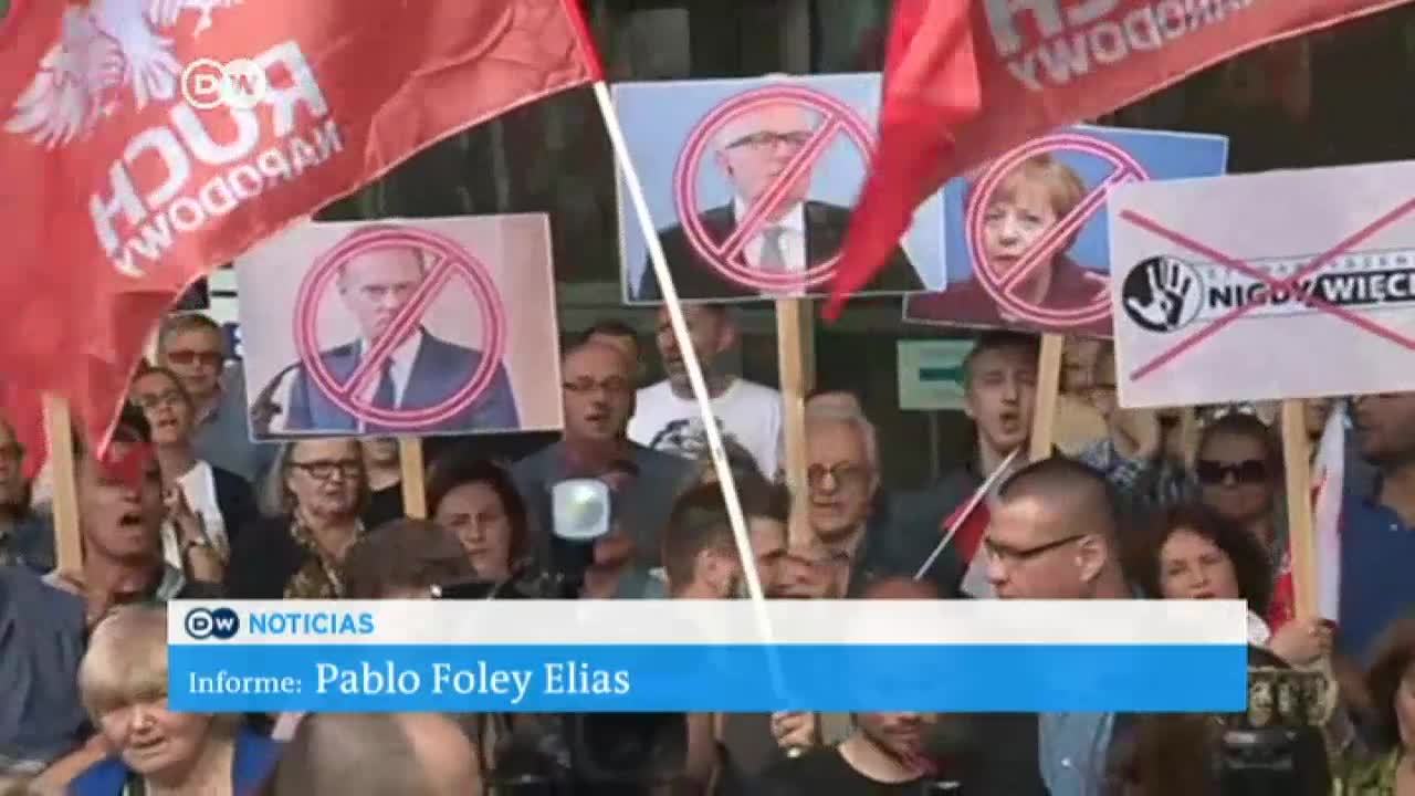 Protestas en Polonia contra la UE