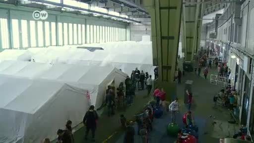 Tempelhof, centro improvisado de refugiados