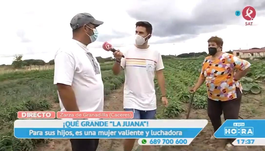 Todo un ejemplo, una mujer digna de homenaje. Conocemos a Juana, de Zarza de Granadilla