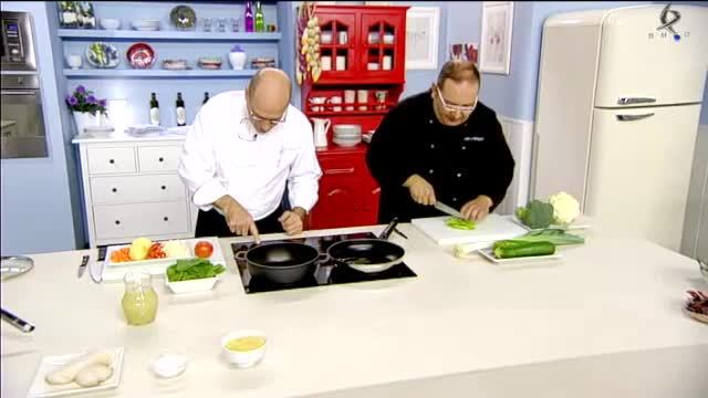 Garbanzos con espinacas y bacalao