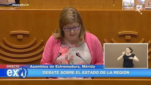 Especial EXN II sesión Debate del Estado de la Región: Intervención de María Victoria Domínguez (15/07/16)