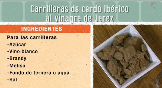 Carrilleras de Cerdo Ibérico al Vinagre de Jerez (25/09/15)