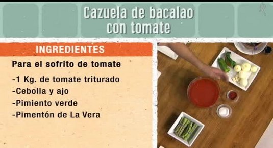 Cazuela de bacalao con tomate (07/01/16)