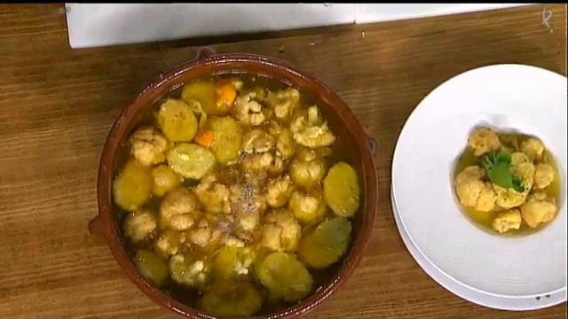 escabeche navideño de coliflor y patata (21/12/15)