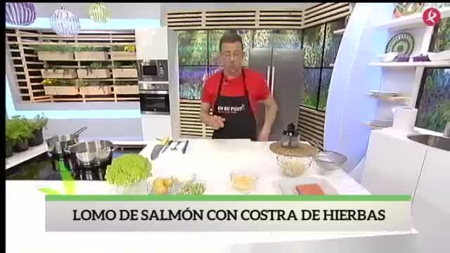 lomo de salmón con costra de hierbas (24/04/17)