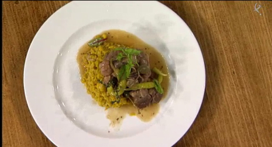 Ossobuco de cerdo con arroz milanesa (17/02/15)