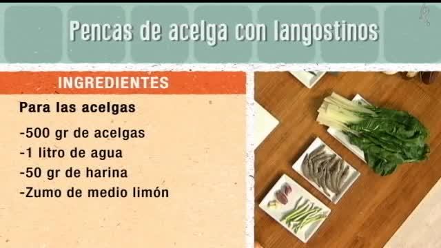 Pencas de Acelga con langostinos (03/02/16)